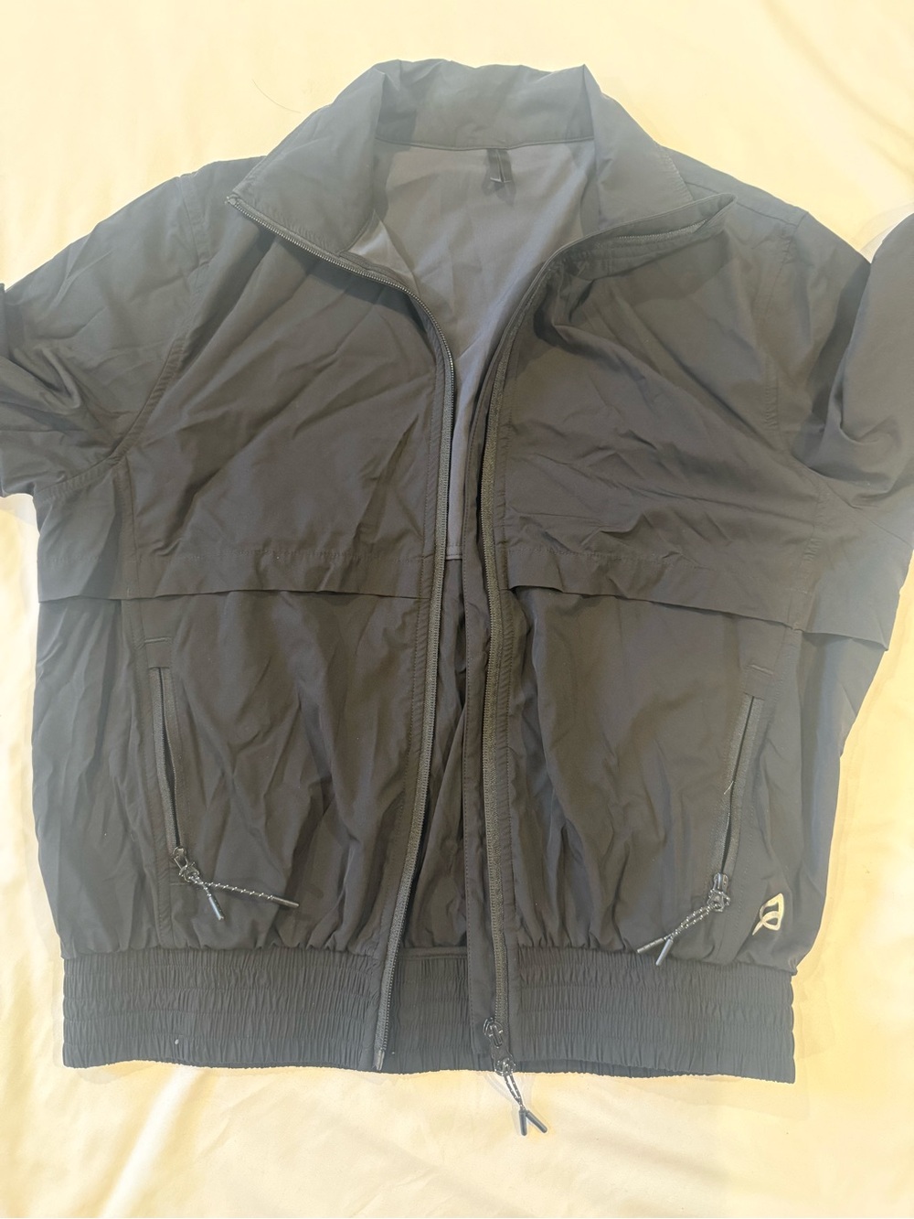 Black Lightweight Zip-Front Jacket